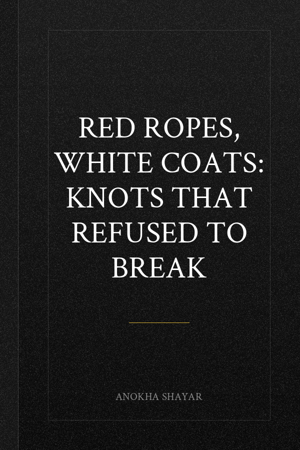 RED ROPES, WHITE COATS: Knots that refused to break
