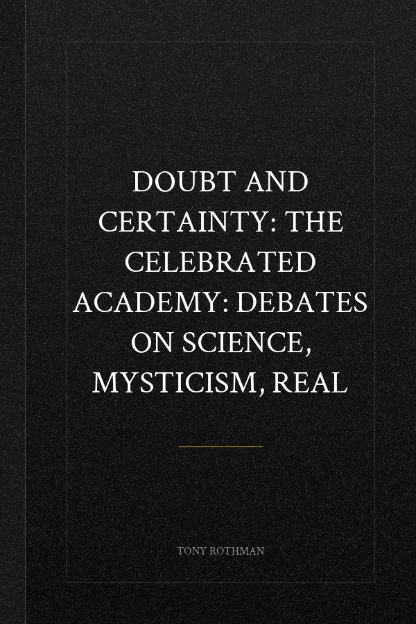DOUBT AND CERTAINTY: The Celebrated Academy: Debates on Science, Mysticism, Real